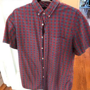 J. Crew Plaid Short-Sleeve Shirt (M)